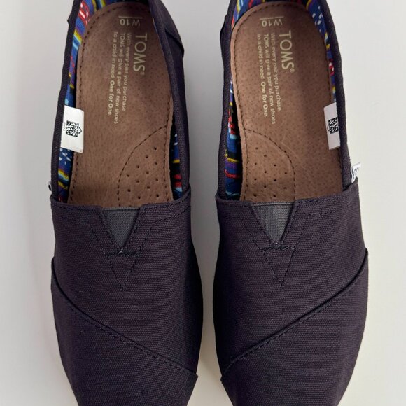 TOMS Alpargata Canvas‎ Heritage Loafer Flat Black Women's 10.5 - Picture 6 of 7